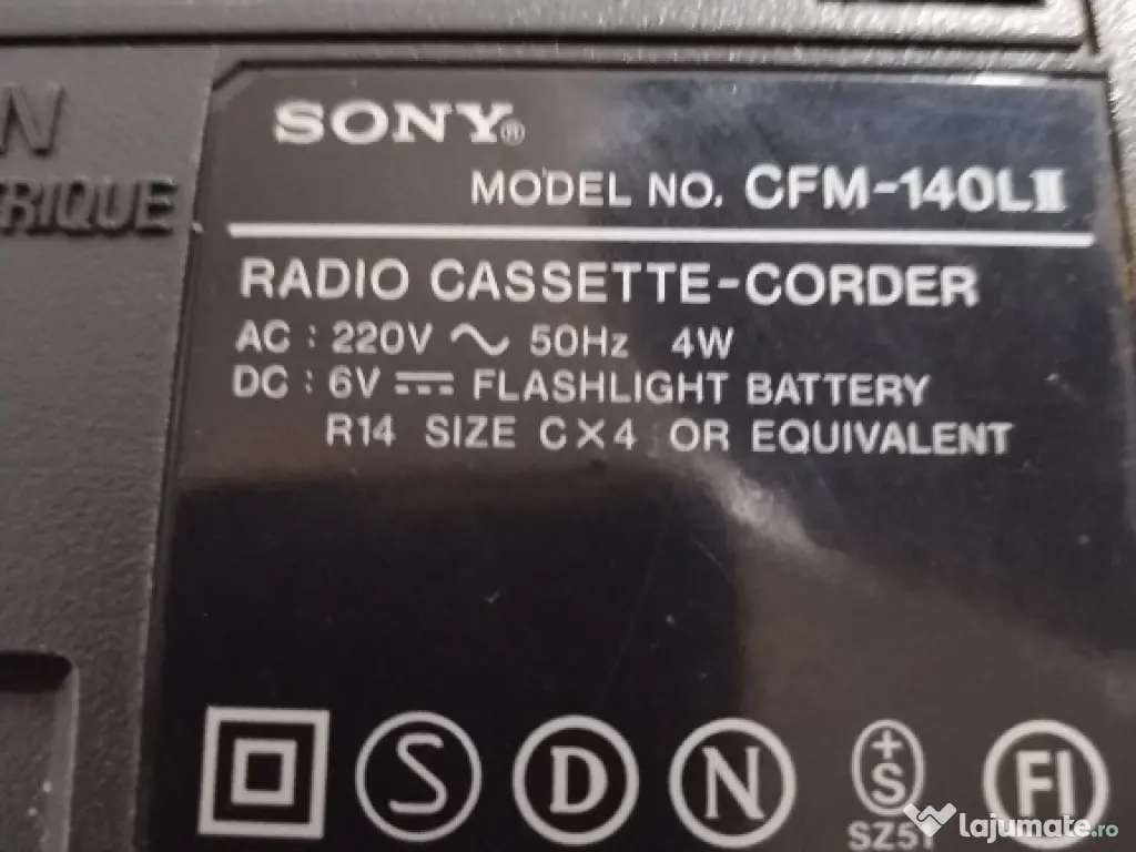 radio casetofon Sony 