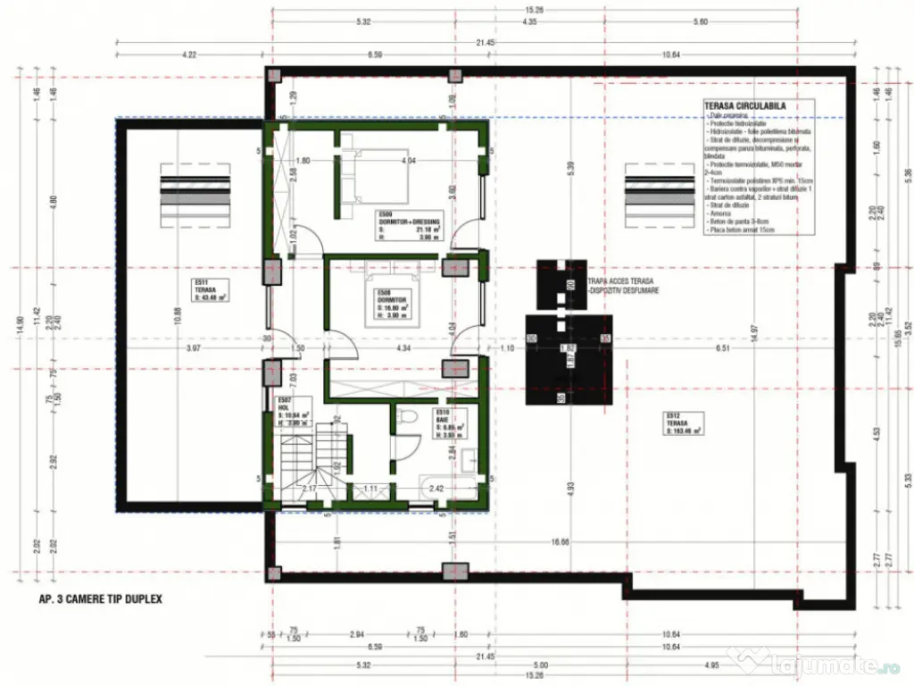 Apartament 4 camere tip duplex, Tomis Nord 