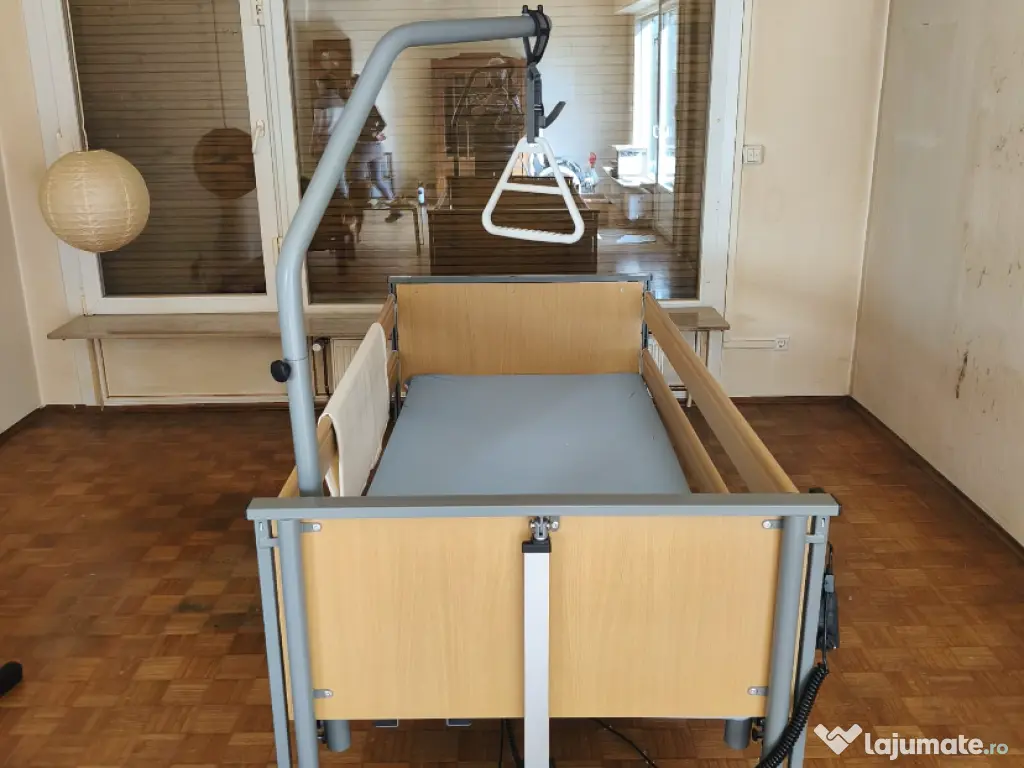Pat medical electric reglabil + Saltea inclusă – Stare excelentă