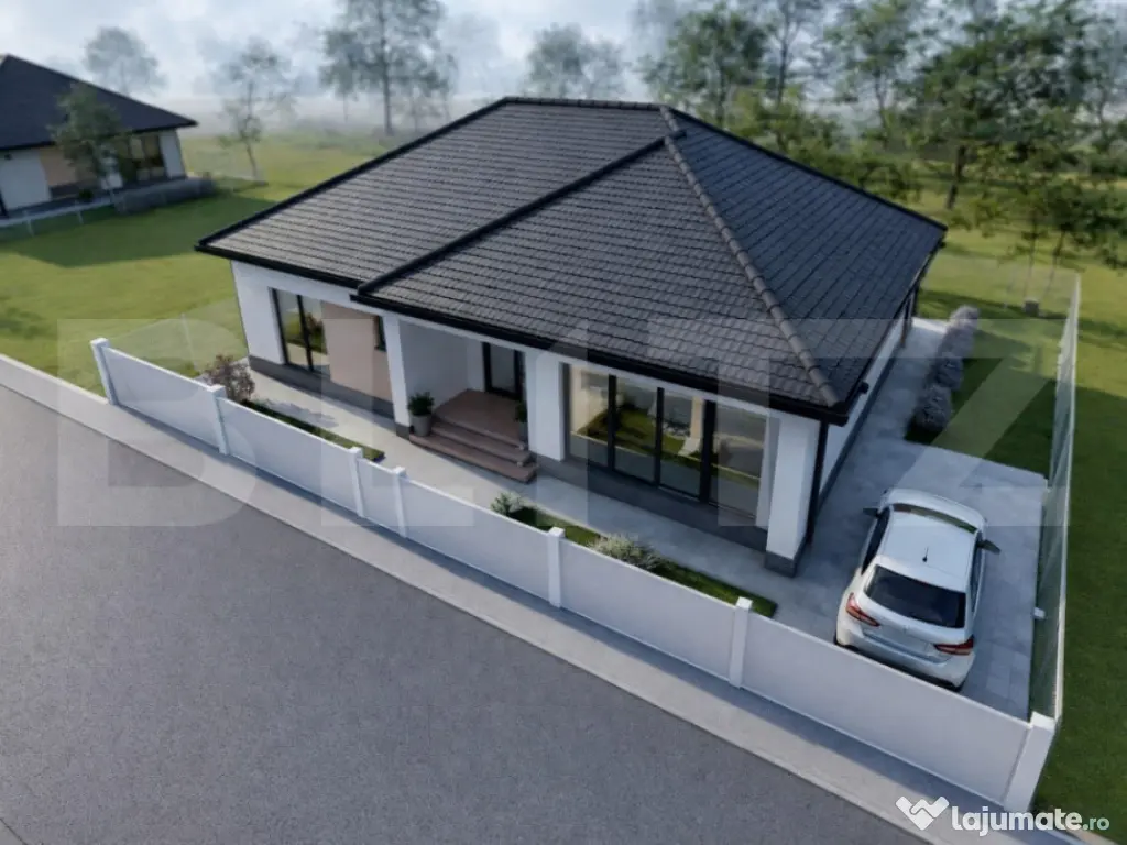 Casă modernă 4 camere, 112 mp utili, teren 374 mp, Miceșt 