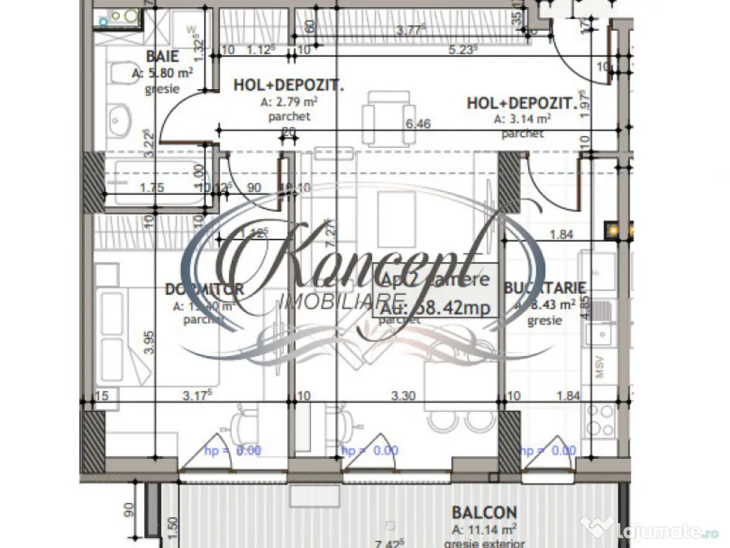 Apartament compartimentat eficient in Elite City