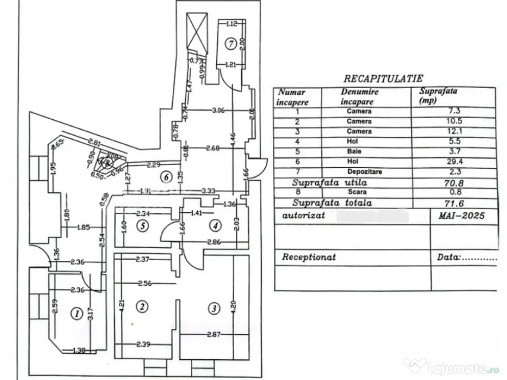 Spațiu de birouri 3 camere 70.8MP | Bd. Lascăr Catargiu | 