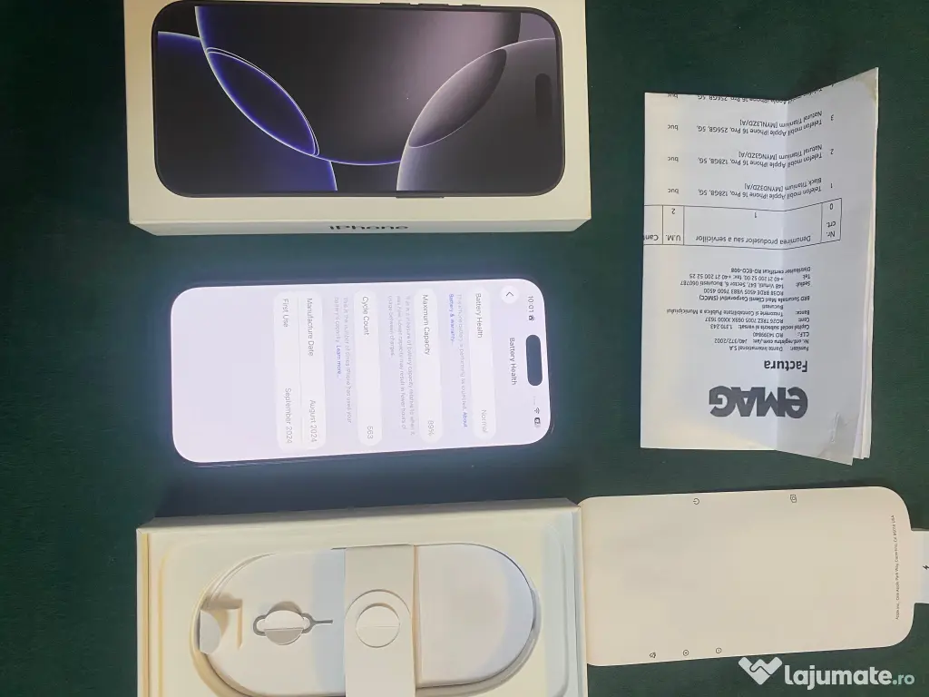 iPhone 16 Pro black titanium 128gb 