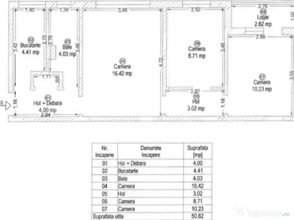 Apartament 3 camere semicentral 