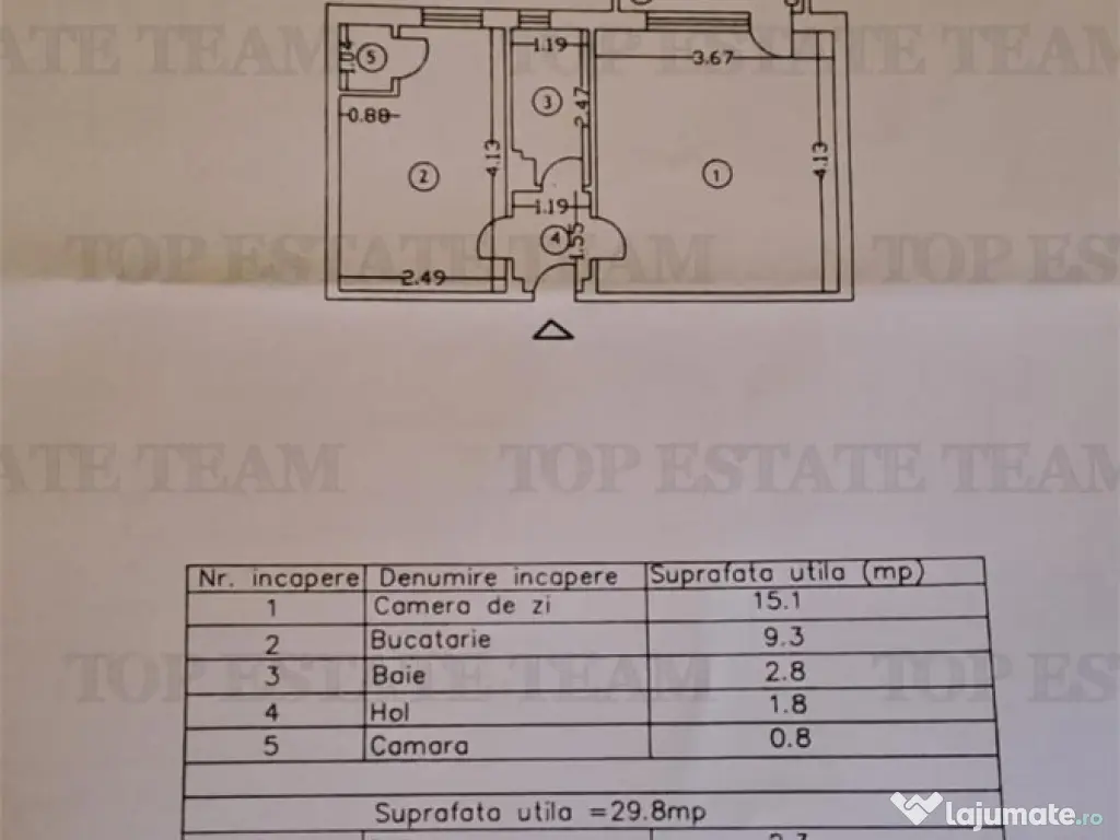 Apartament 1 camera - centru - Braila - 