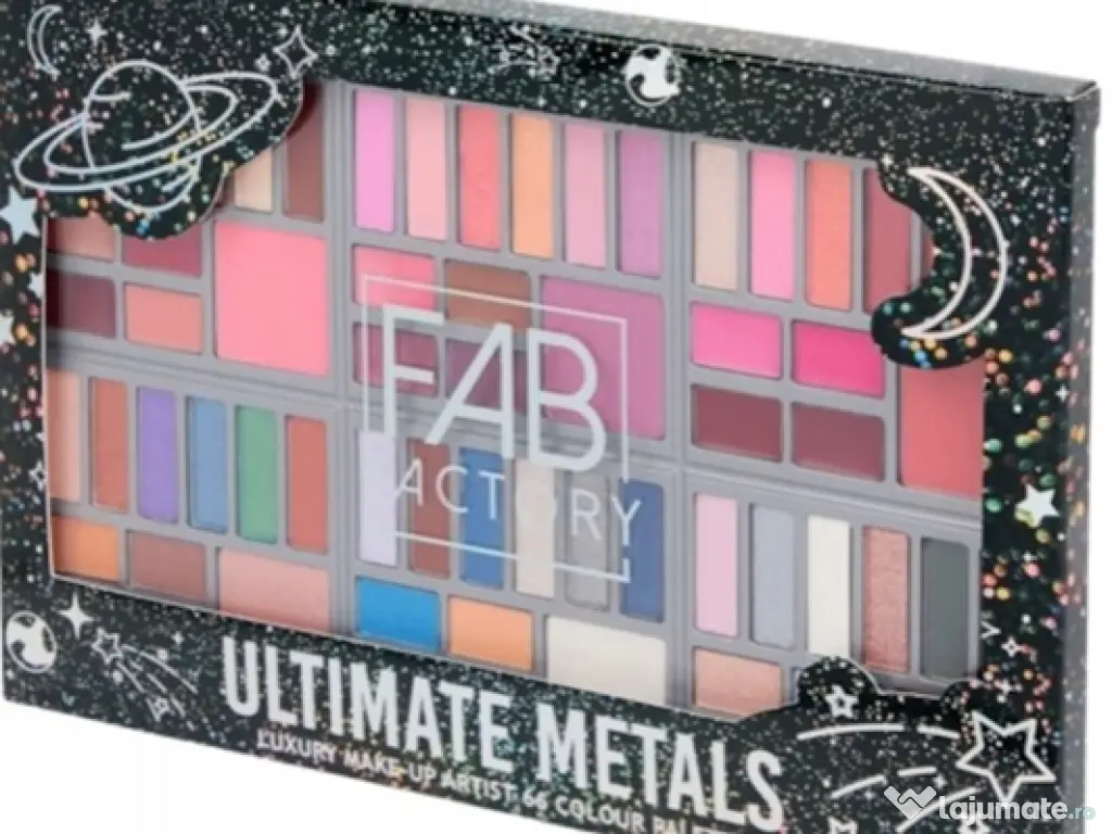 Paletă de machiaj CARDSPLITTER Ultimate Metals, 66 culori 