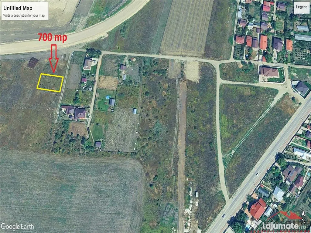 Teren intravilan 700mp in zona de Nord de 