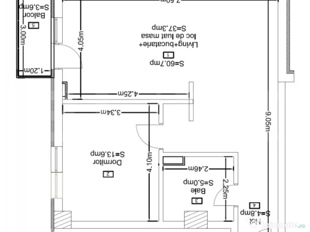 Apartament 2 camere, 61mp, bloc nou, zona Corneliu Coposu 