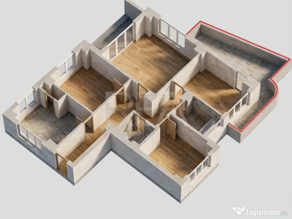 4 camere Piata Romana decomandat, et. 3, an 1980, metrou, 97 