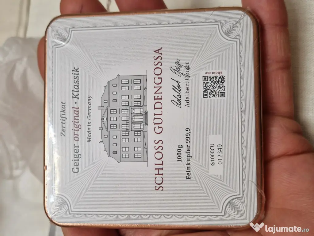 Lingou Cupru 1 kg, Monede Cupru 999 