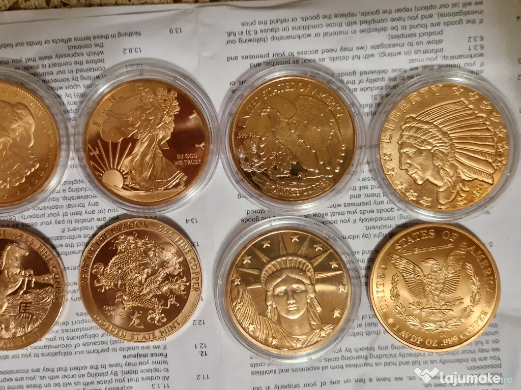 Lingou Cupru 1 kg, Monede Cupru 999 