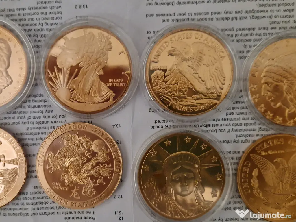 Lingou Cupru 1 kg, Monede Cupru 999 