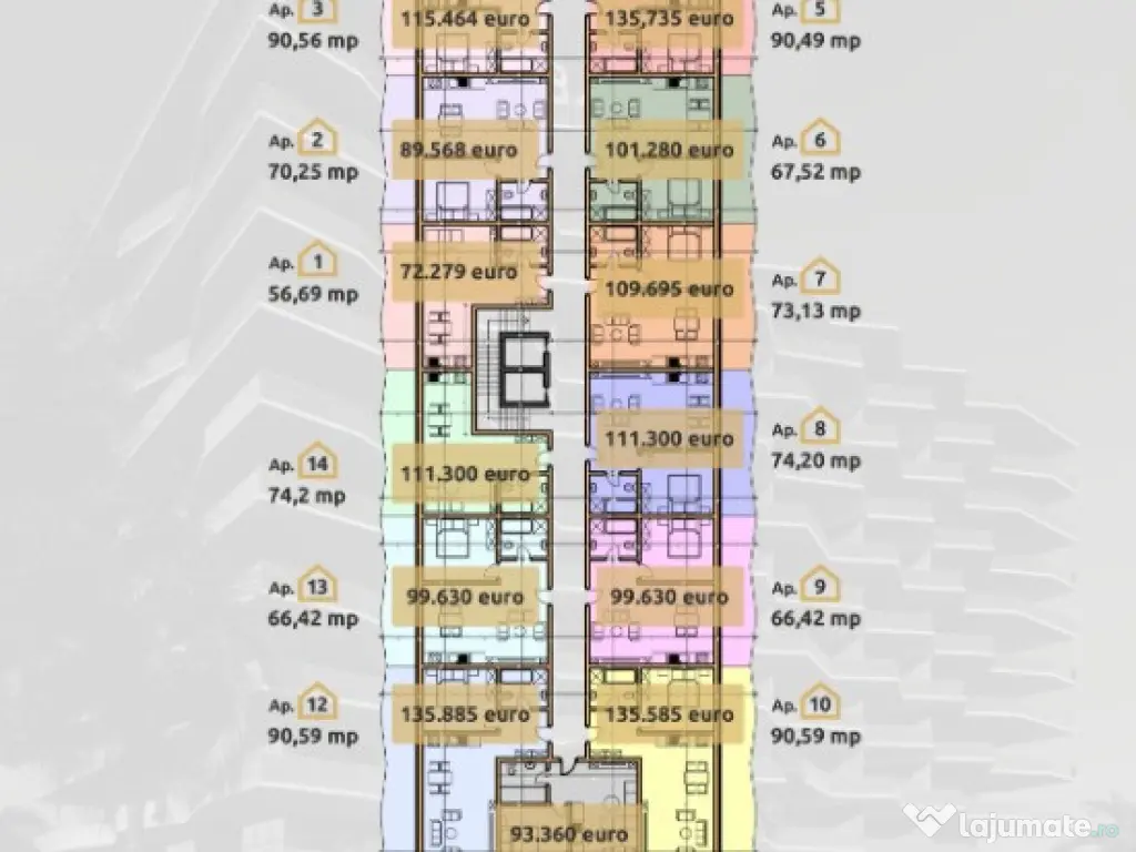 Apartament Mamaia Nord -2 camere- O.B.A Tower 