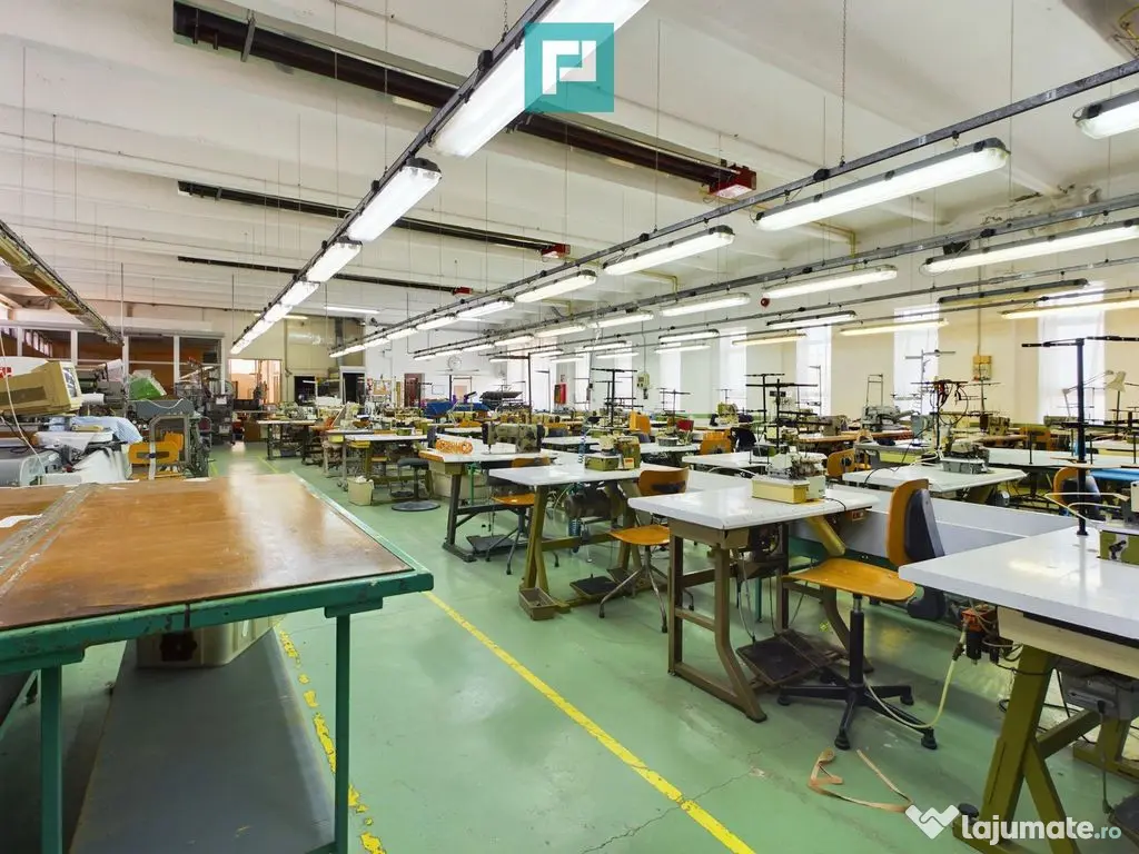 Spațiu industrial cu platformă betonată și teren 