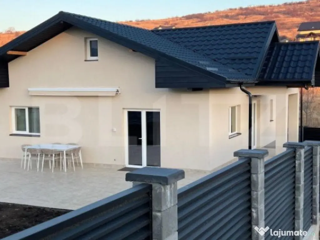 Casa noua, 3 camere, plan parter, 120mp construiti, 550mp te