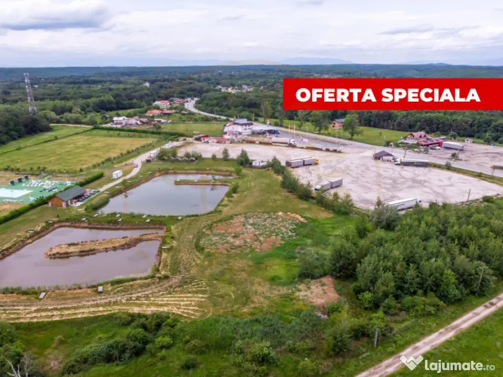 Motel, camping, piscina si lacuri de pescuit pe un teren de 