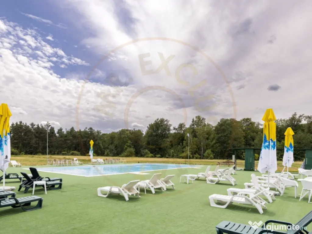 Motel, camping, piscina si lacuri de pescuit pe un teren de 