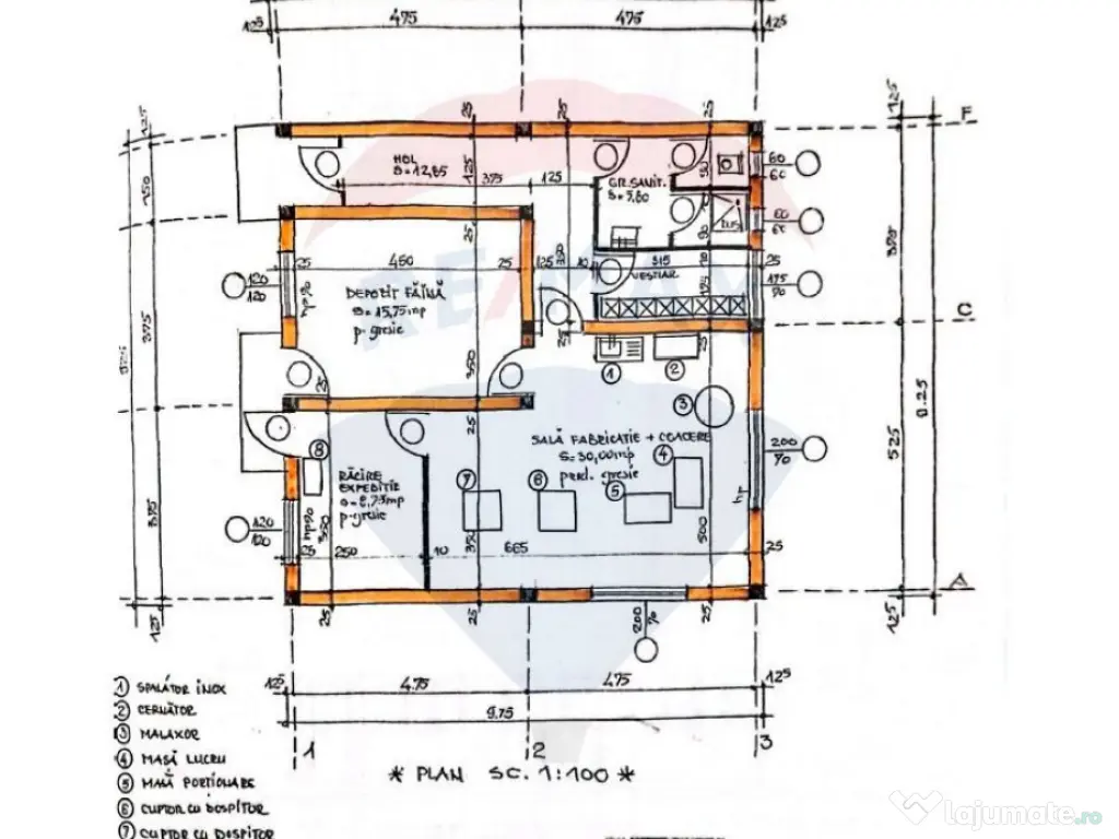 Spațiu industrial de 100mp de închiriat în zona Central 