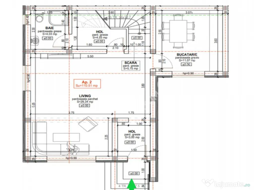 Casa cu 4 camere 2 bai curte de 50 mp zona Calea Cisnadiei S 