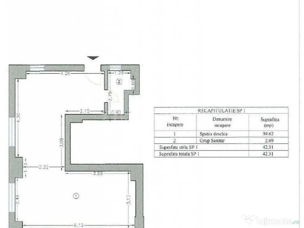 Apartament 2 camere de Iancu Jianu 