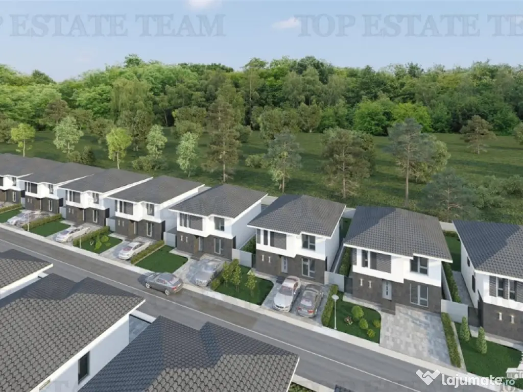 Vila moderna individuala cu 4 camere , 3 bai , Living open s 