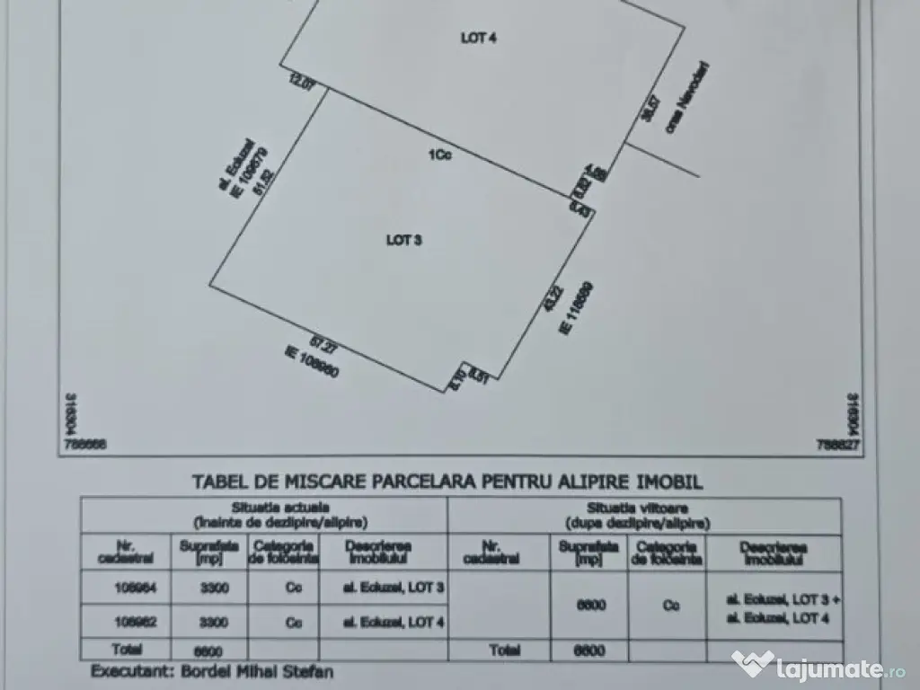 Parc Ecluza aleea Ecluzei 6600 mp intravilan partea cu marea