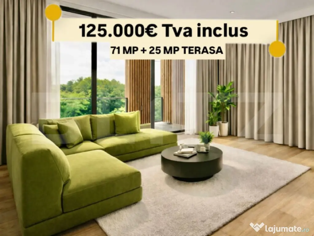 Apartament de vanzare cu 3 camere, 71 mp, zona Torontalului