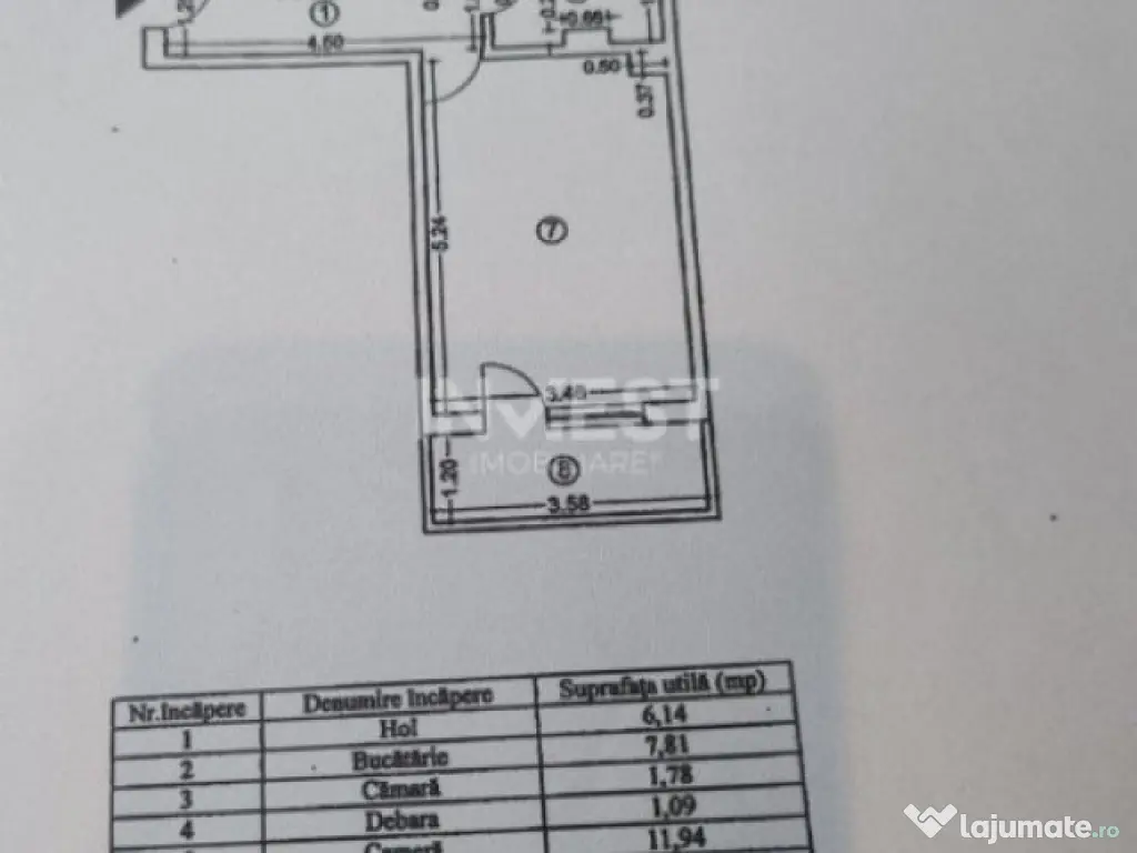 Apartament 2 camere, zona Gara - Fostul Billa, Iasi 