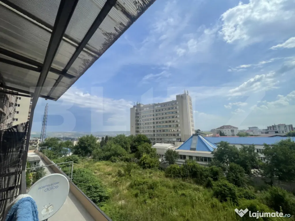 Apartament 3 camere, 80 mp, 2 terase mari, mobilat complet,