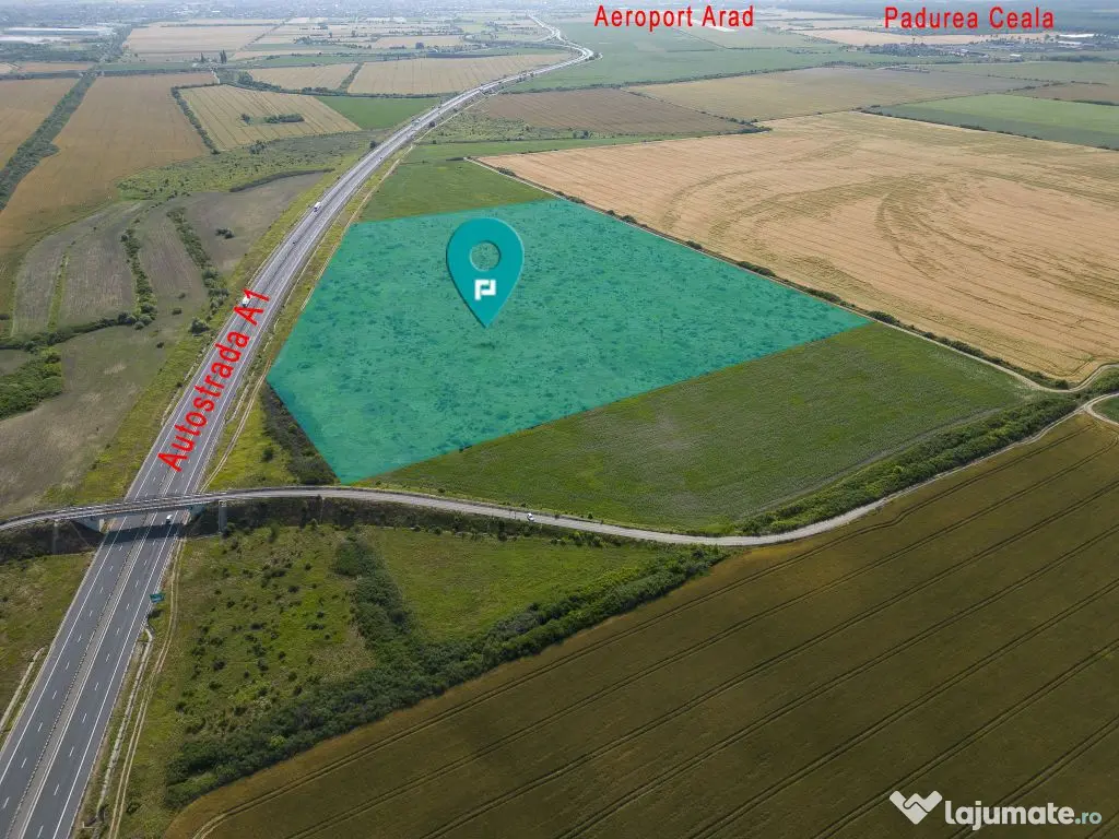 Teren 12 ha la Autostrada A1 cu PUZ aprobat 