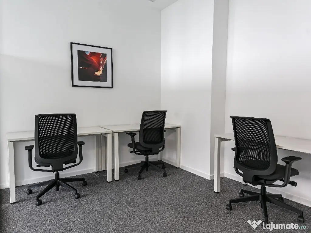 Spațiu de birou privat pentru 3 persoane în Regus Vox Technology Park 