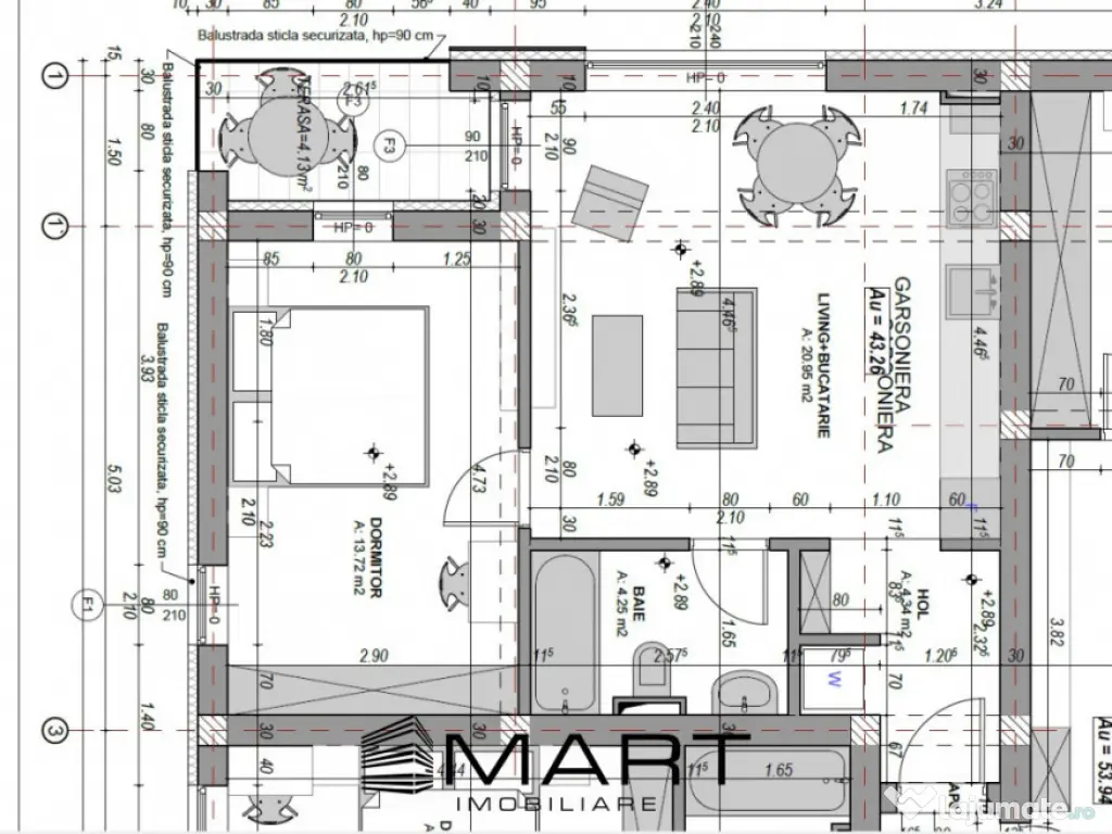 Apartament 43 mp etaj 1 cartier Davinci 