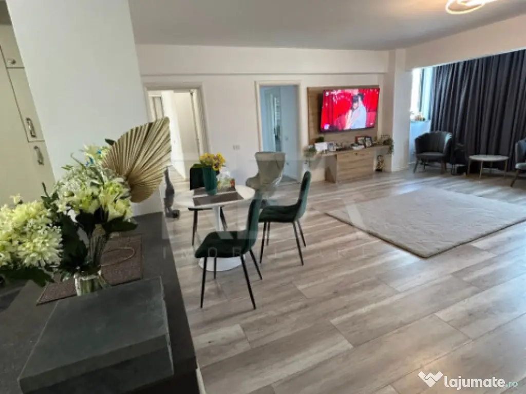 Apartament 3 Camere | Bloc Nou | Finisat și mobilat Modern 