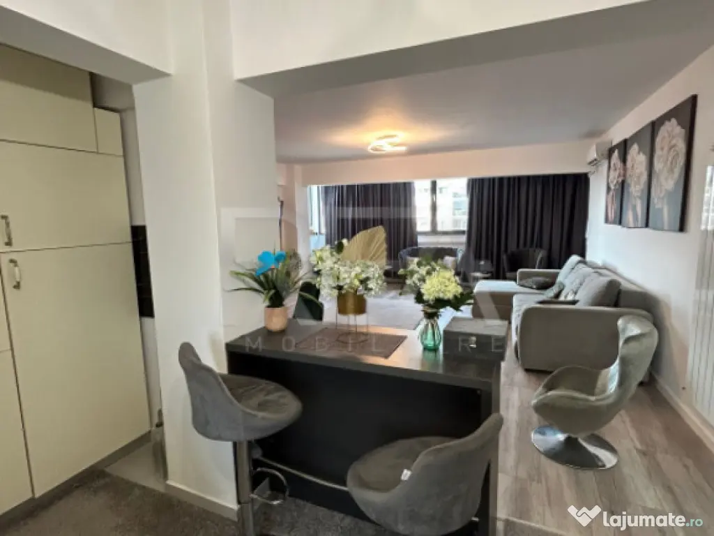 Apartament 3 Camere | Bloc Nou | Finisat și mobilat Modern 