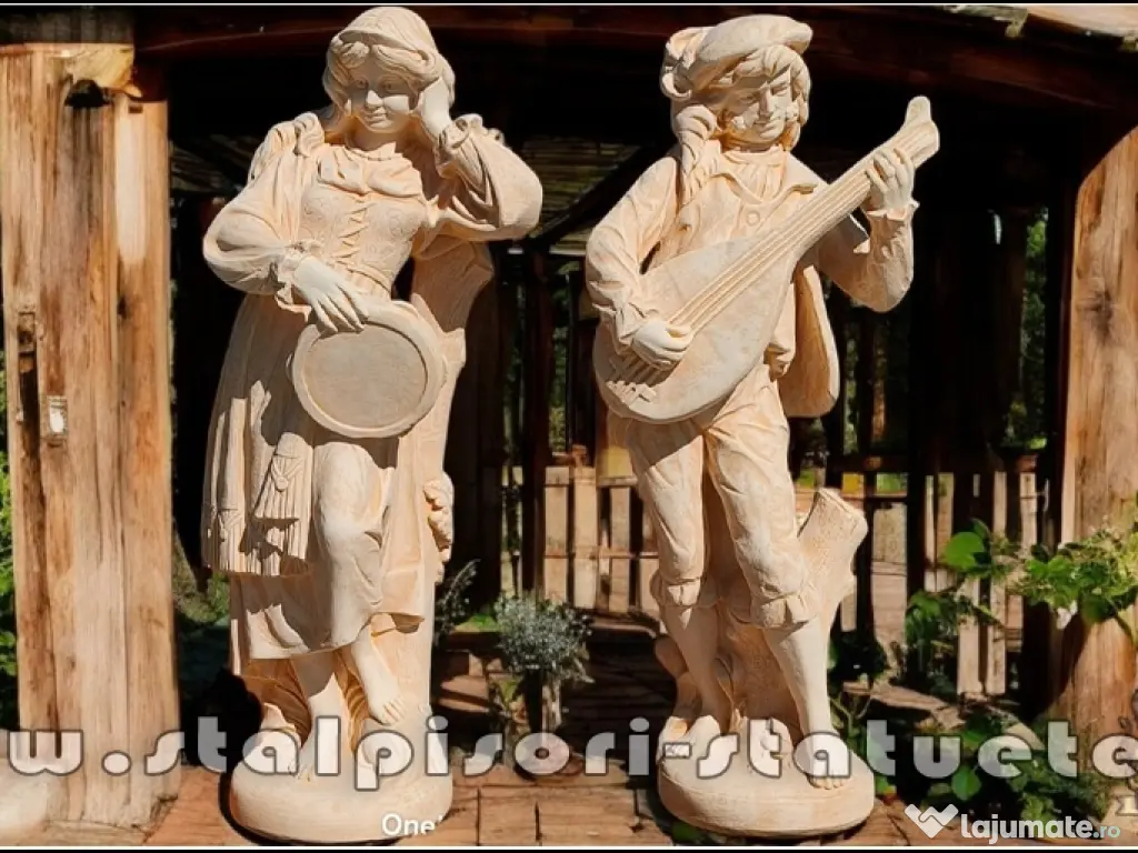 Set statuete muzicanți, galben patinat, model S69. 