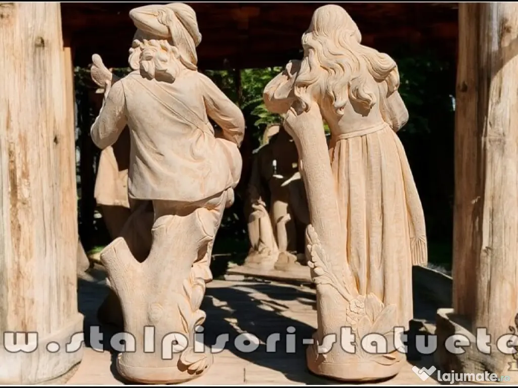 Set statuete muzicanți, galben patinat, model S69. 