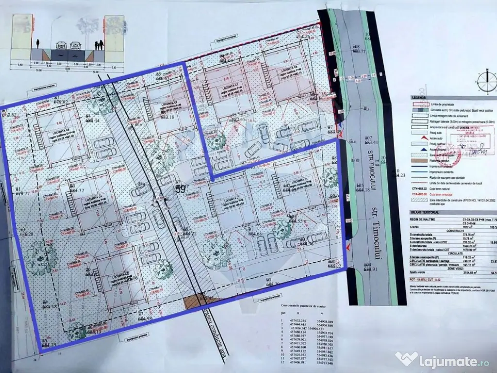 Proiect autorizat (AC) pentru constructia a 4 vile indivi... 