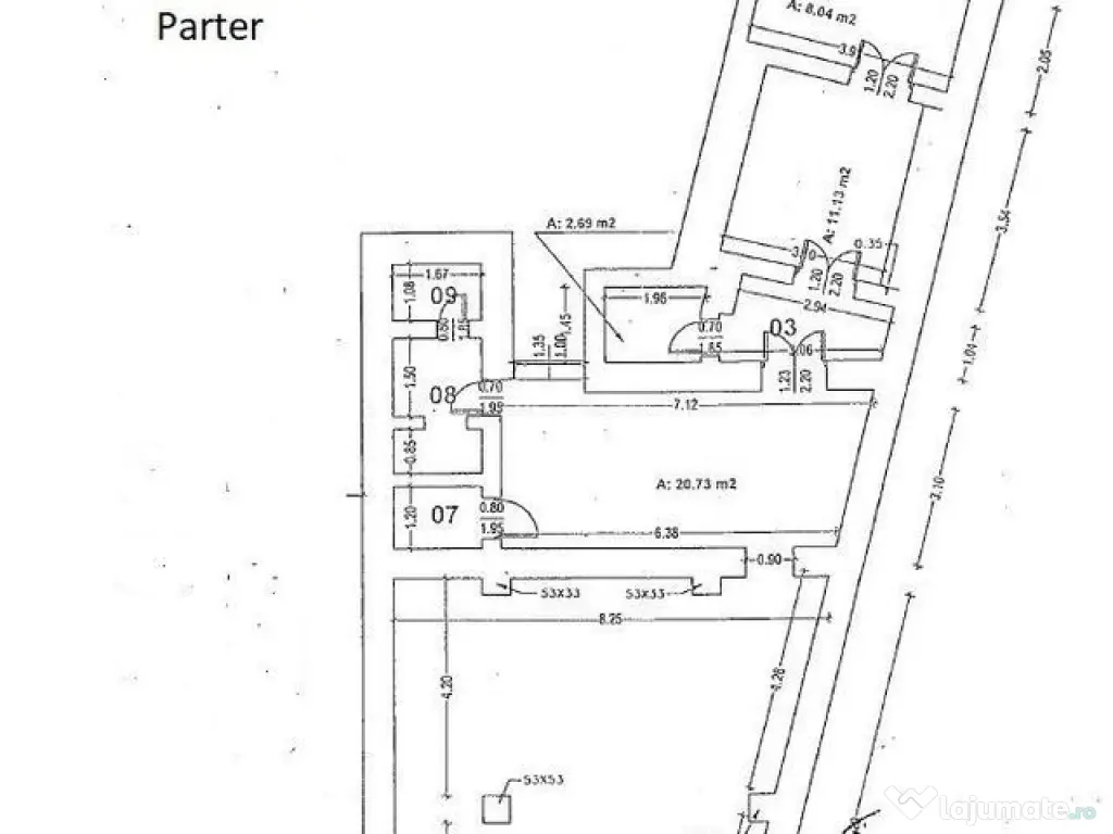 Piata Unirii stradal Subsol si Parter 227 mp vitrina 6m t... 