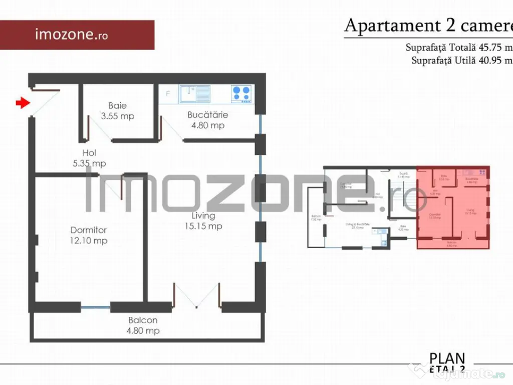 Apartament 2 camere, bloc nou, finisat la cheie, centrala... 