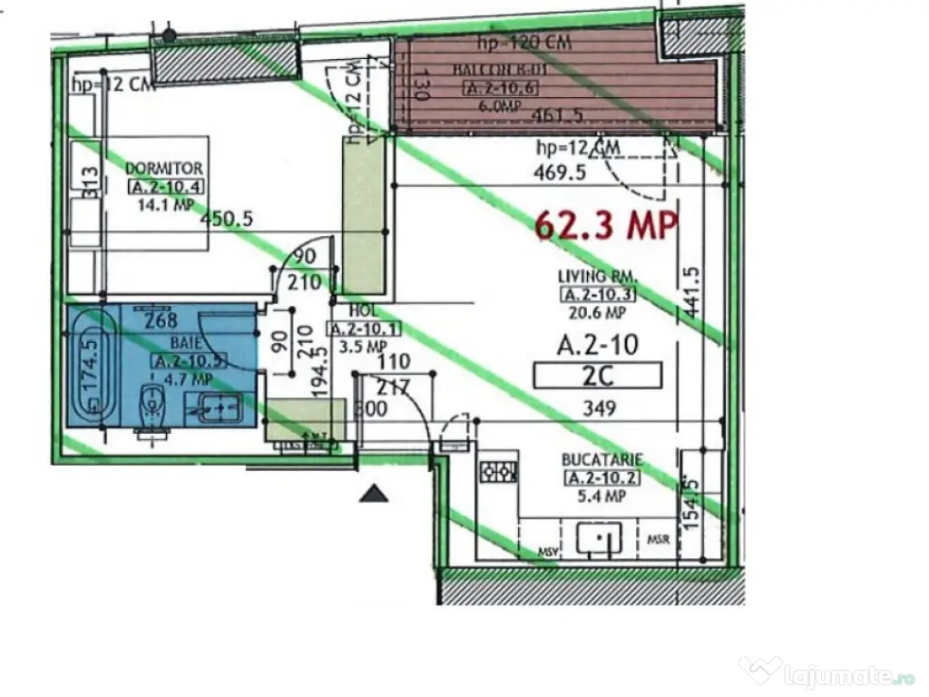 One Verdi Park 2 camere etaj 2 LA CHEIE, proprietar 