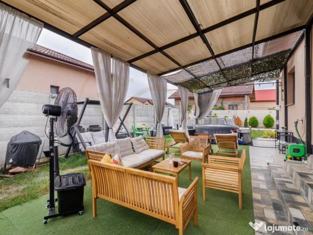 Casa parter complet mobilata cu toate utilitatile trase