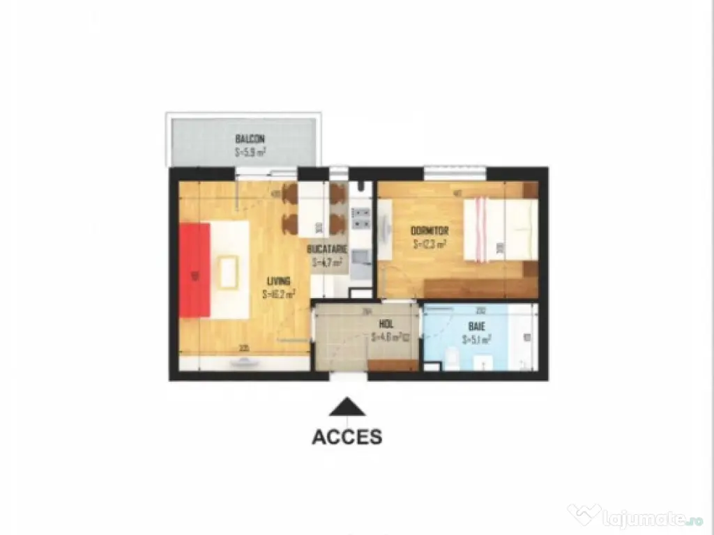 Apartament 2 camere,gata de mutat,str.Diamantului,Bragadiru 