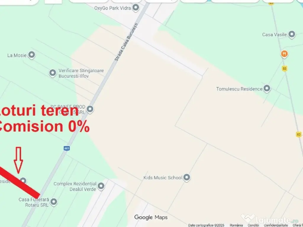 Loturi Teren Intravilan Berceni - Vidra | Localizare Excelenta 