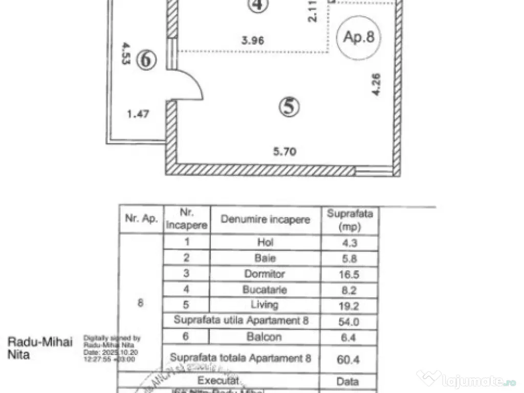 Apartament nou cu 2 camere, 60.4 mp – Șos. Alexandriei 