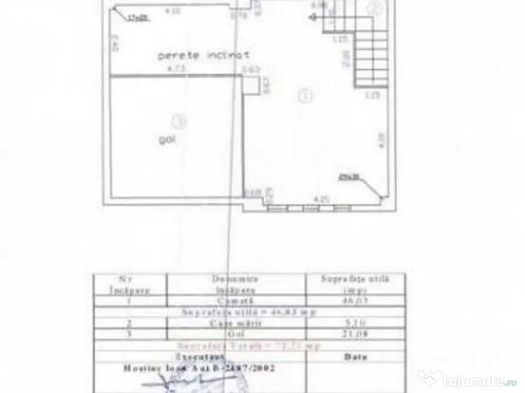 Spatiu cu destinatie de birouri cu chirias existent 