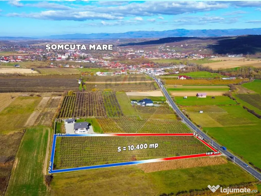 De Vanzare teren in Somcuta cu FRONT LA DN 