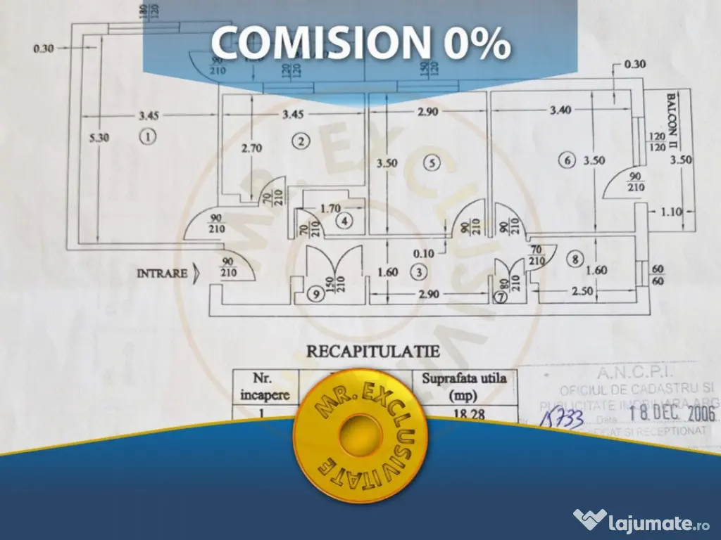 APARTAMENT 3 CAMERE MIOVENI 