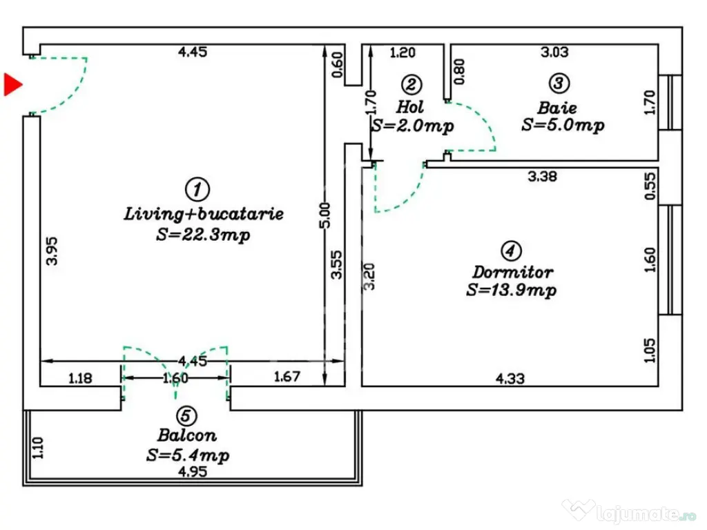 Oportunitate investitie apartament cu 2 camere etajul 1 c... 