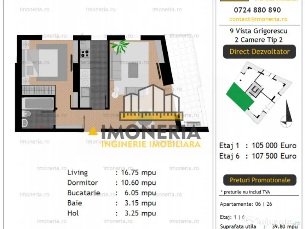9 Vista Grigorescu - 0% Comision - 300 m Metrou, 750 m IOR ? 