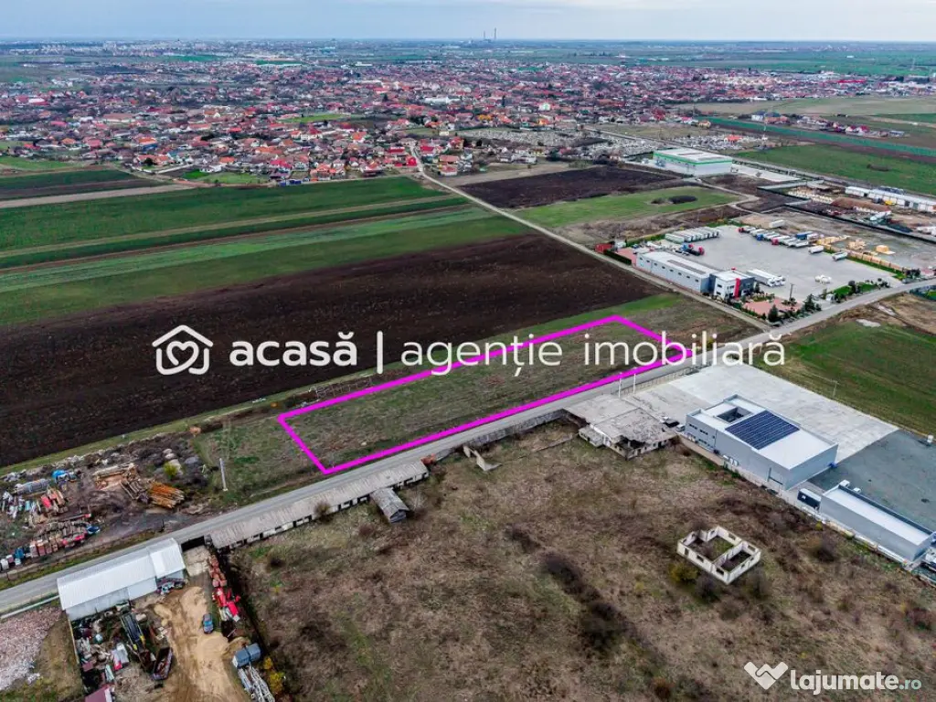 Teren cu acces DN7 și A1, ideal pentru dezvoltări indus... 